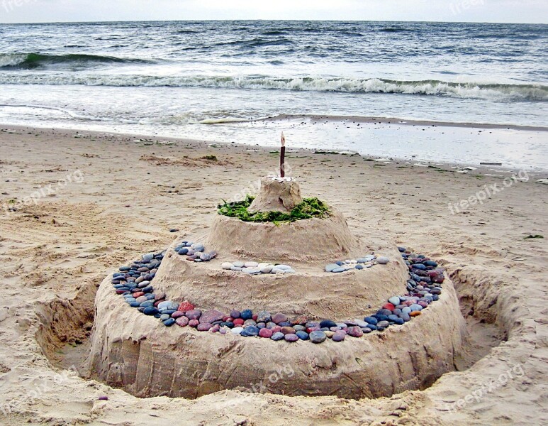 Birthday Cake Beach Sea Birthday Cake