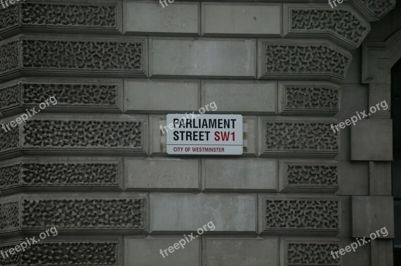 Parliament Street London Parliament Westminster England