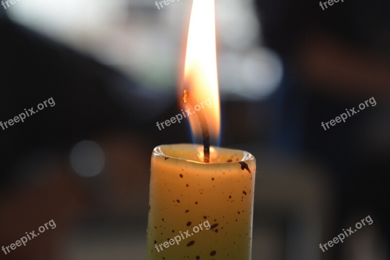 Candle Flame Wick Burn Candlelight