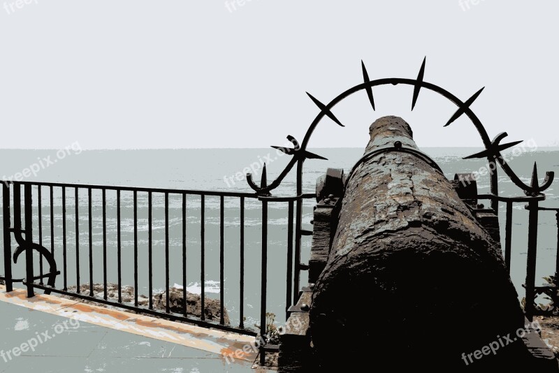 Sea Gun Fortress Bay Coast