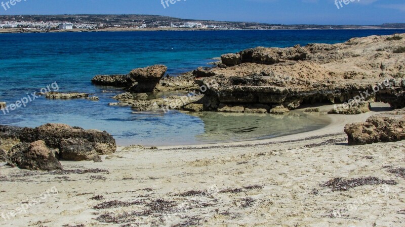 Cyprus Ayia Napa Cove Sandy Beach Sea