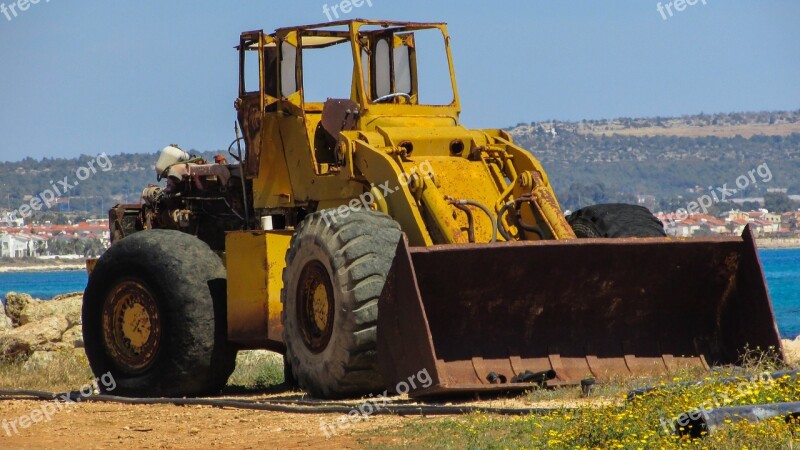 Bulldozer Heavy Machine Old Abandoned Rusty