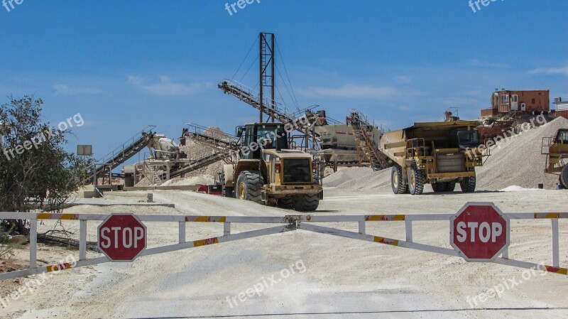 Quarry Entrance Heavy Machines Quarrying Free Photos