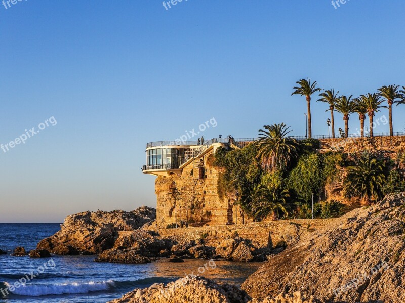 Nerja Balcón De Europa Palms Walk Dawn