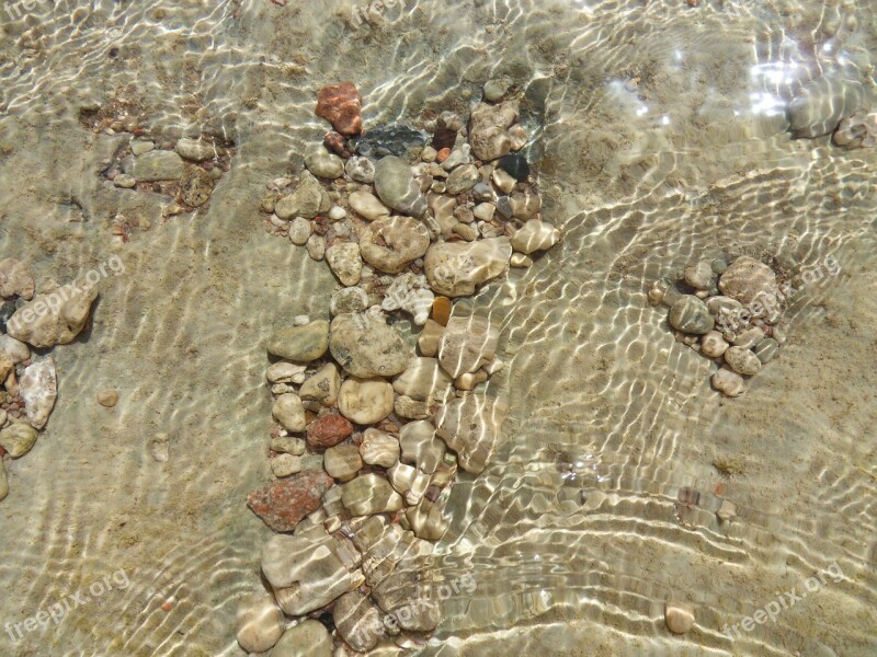 Stones Stones Under Water Sea Summer Nature