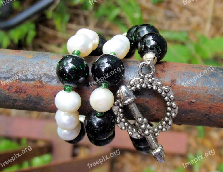 Akoya Pearls Dark Green Dragon Veins Beads Jewelry