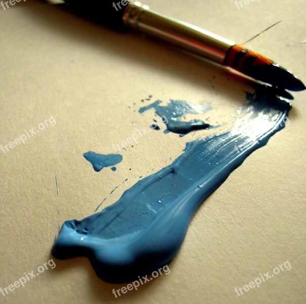 Paint Painter Artist Brush Blue