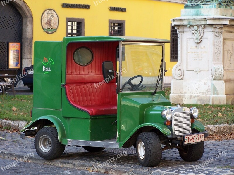 Hungary Budapest Post Post Van Vehicle