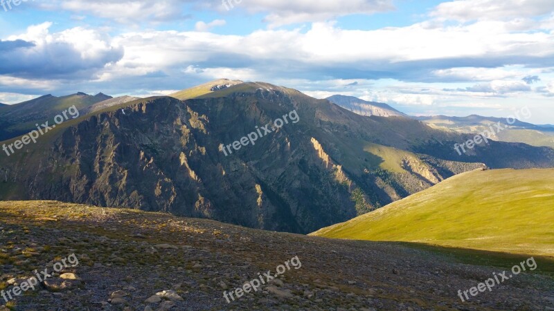 Beautiful Landscape Mountains Sky Sunset Nature