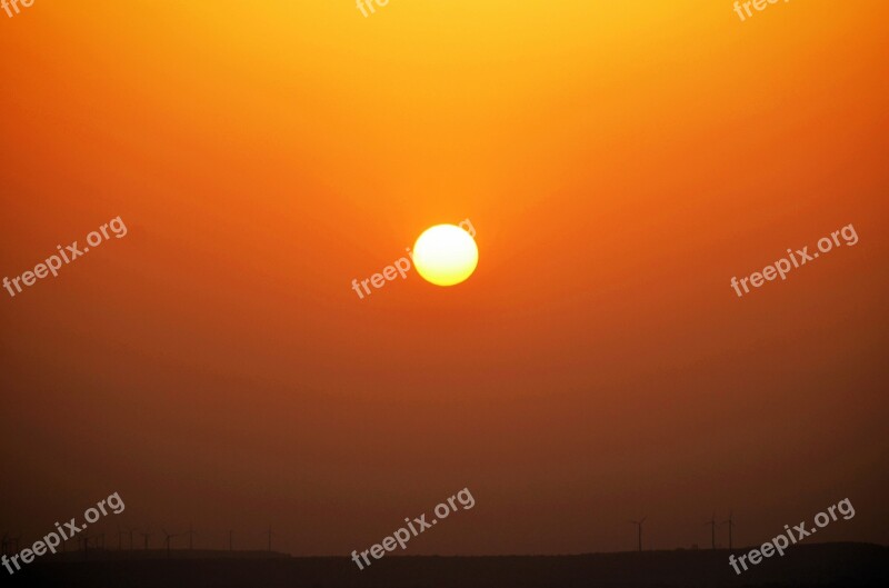 Sun Rise Morning Early Morning Sun Windmill