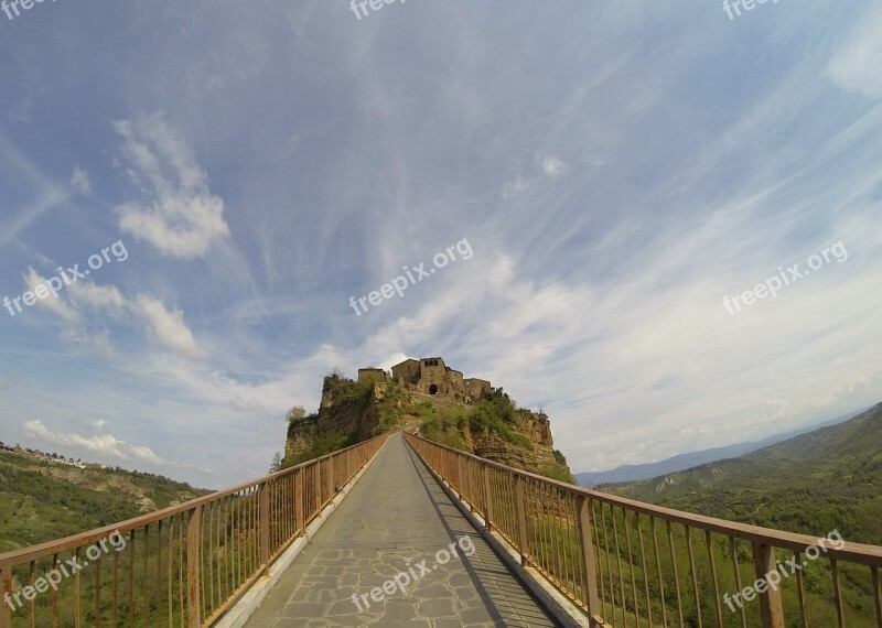 Civita Di Bagnoregio Bridge Borgo Free Photos