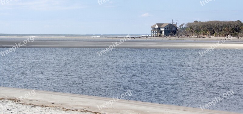 Beach Fripp Carolina House Free Photos