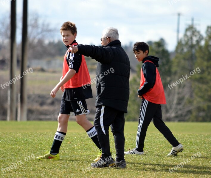 Soccer Spring Outdoors Playing Soccer Field