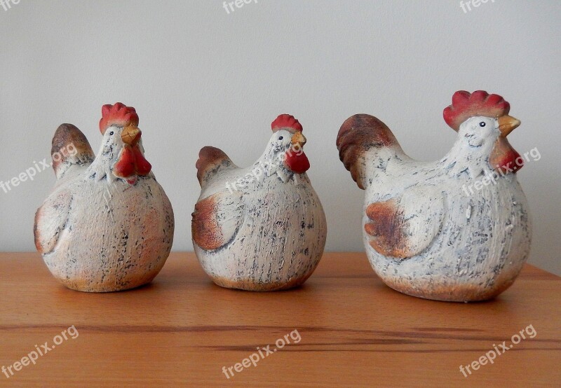 Chickens Colorful Funny Decoration Bird