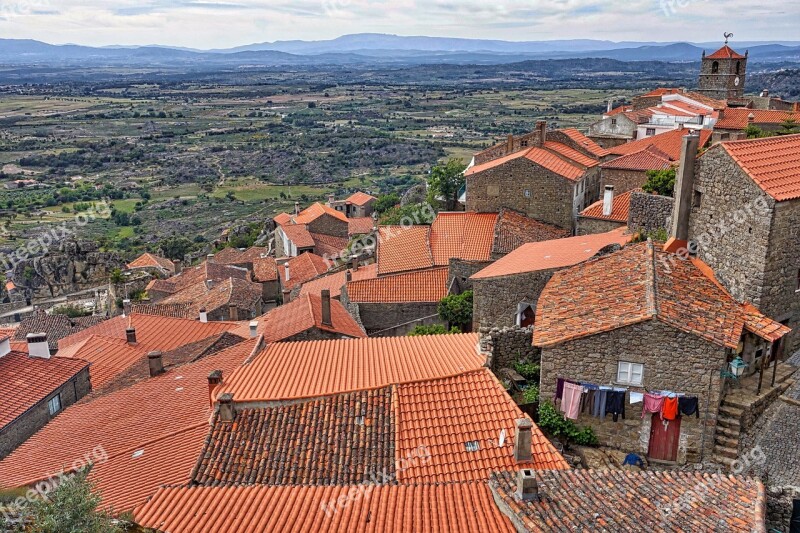 Roofing Tiles Red Village Landscape