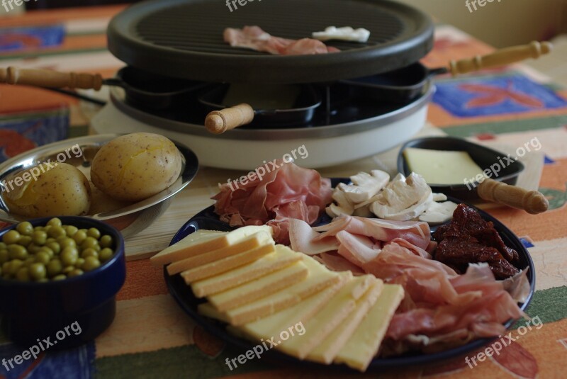 Raclette Food Ham Cheese Free Photos