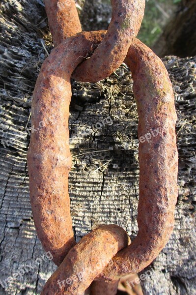 Rusted Chain Link Iron Chain Metal