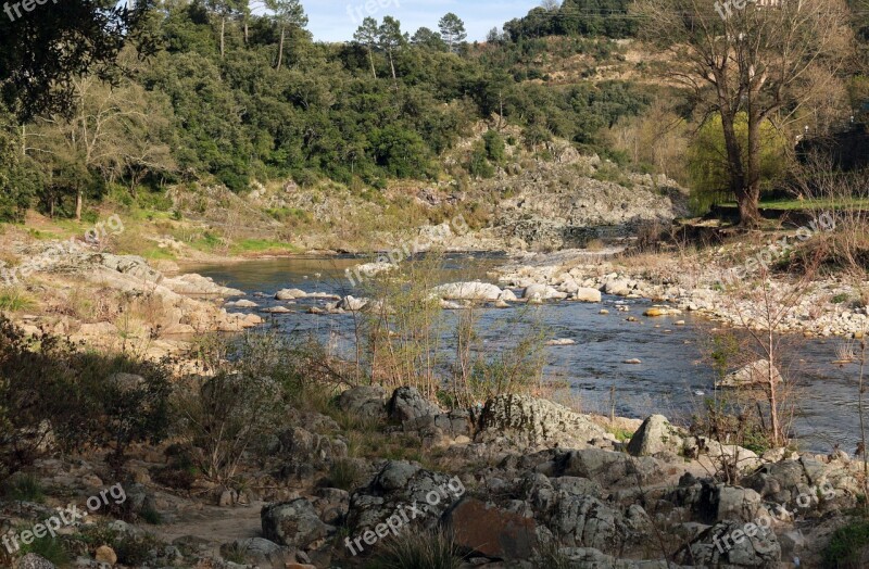 River Nature Landscape Languedoc Gard