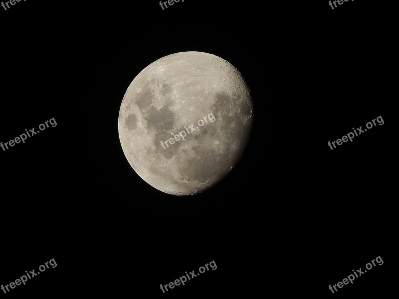 Moon Sky Night Craters Ceu