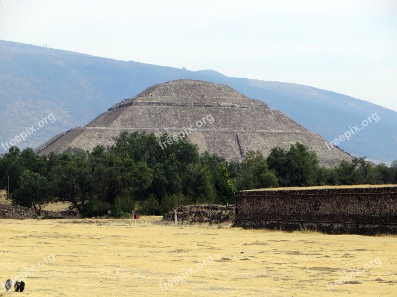 Mexico Teotihuacan Pyramid Of The Sun Pyramid City Of The Gods