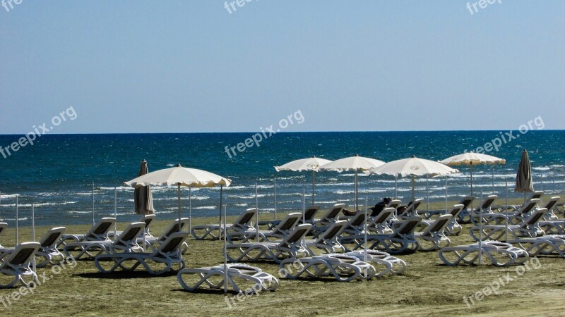 Cyprus Larnaca Town Beach Tourism Leisure