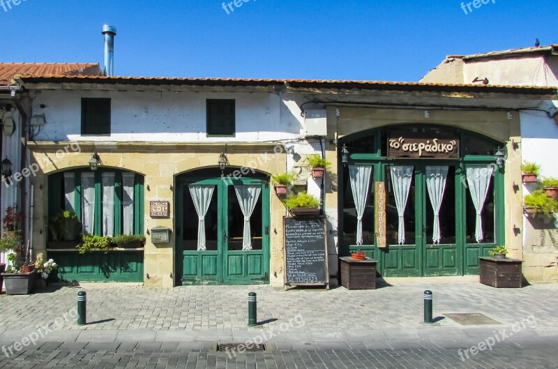 Cyprus Larnaca Old Town Restaurant Architecture