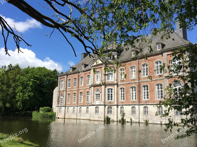 Belgium Wallonie Moated Castle Near Modave Free Photos