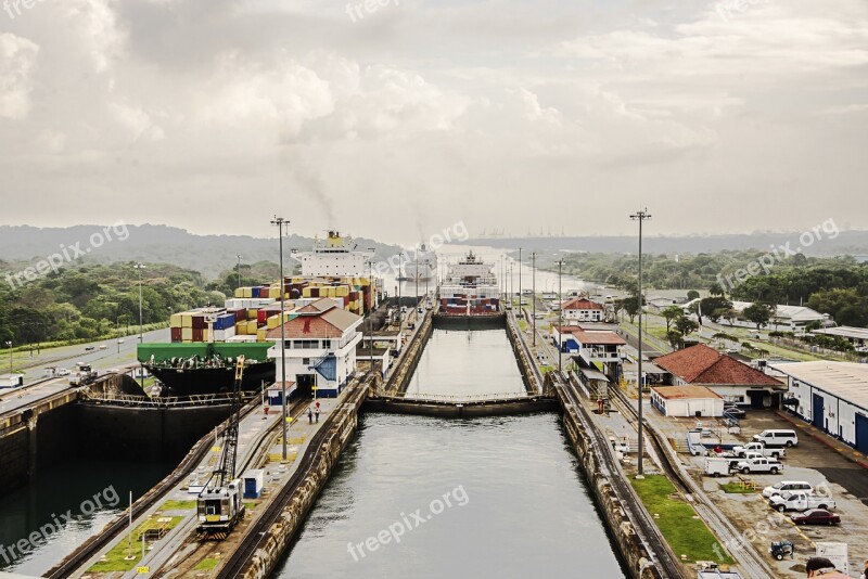 Panama Panama Canal Locks Free Photos