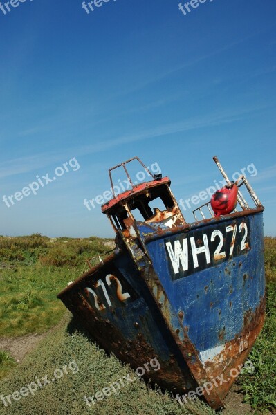 Boat Wreck Ship Coast England