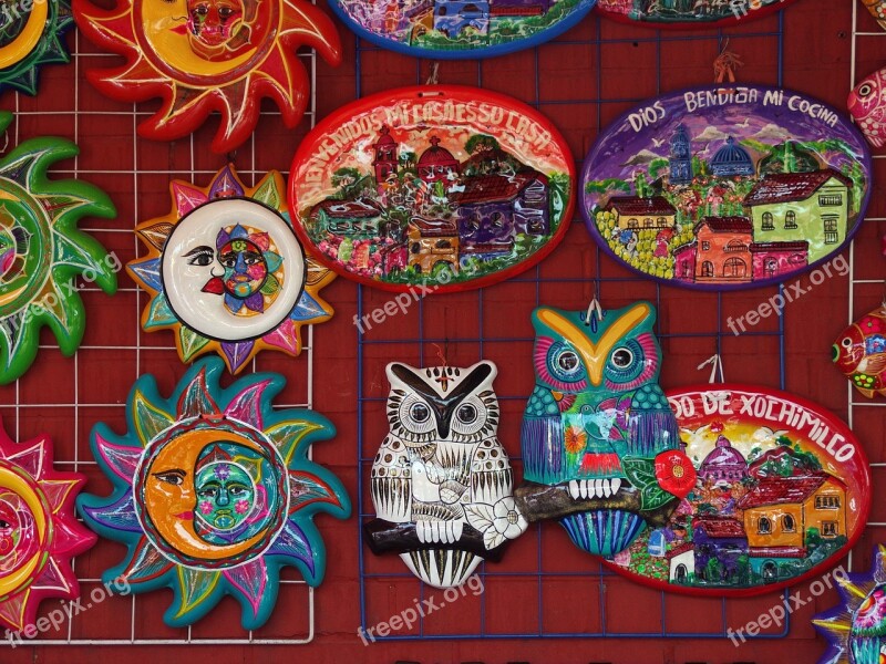 Mexico Xochimilco Market Crafts Ethnic