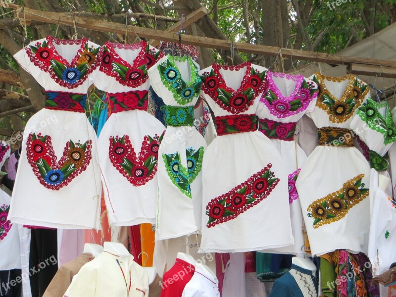 Mexico Oaxaca Market Garment Traditional