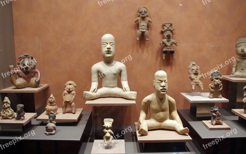 Mexico Anthropological Museum Statues Divinities Deformity