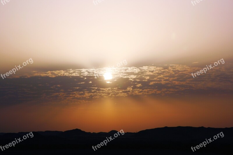 Egypt Aswan Desert Morning Sun