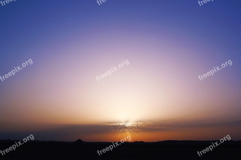 Egypt Aswan Desert Morning Sun