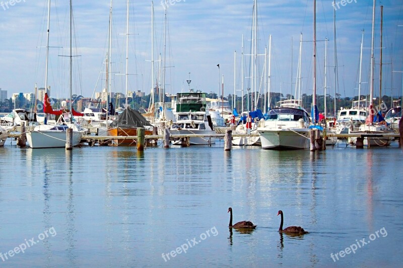 Matilda Bay Wa Right Boats Blue Reflections Water