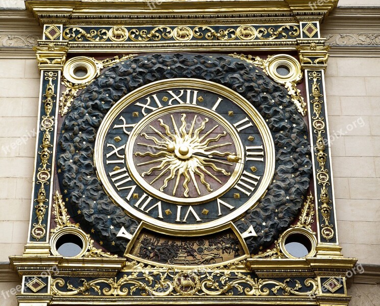 France Normandy Rouen Dial Clock