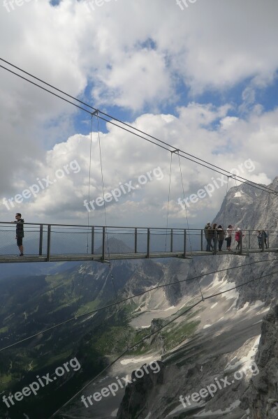 Suspension Bridge Austria Dachstein Schladming Pedestrian Bridge