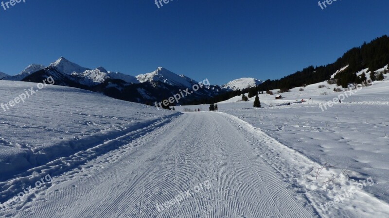 Alpine Snow Landscape Wintry Winter Free Photos