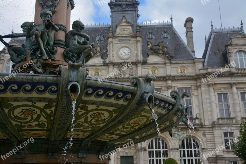 Fountain Porcelain Town Hall Water Limoges