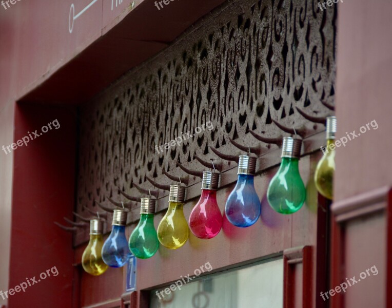 Light Bulbs Colors Hooks Butcher Rue De La Boucherie