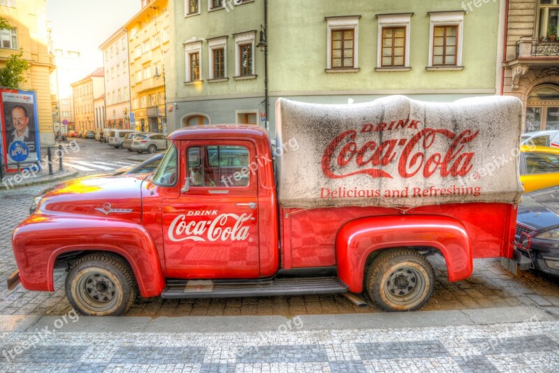 Coca Cola Truck Old Auto Vehicle