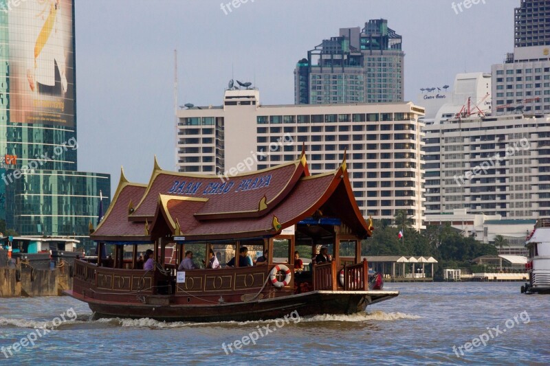 Boat Travel Tourism River Thailand