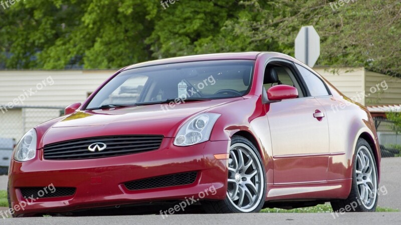 G35 Infiniti Car Coupe Red