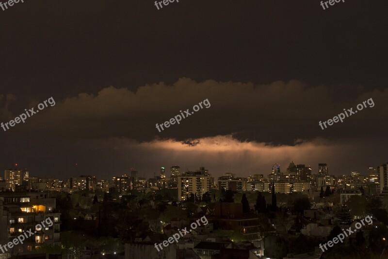 Night Storm Buenos Aires Powefull Sky