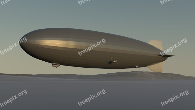 Zeppelin Airship Hindenburg Aviation Aircraft