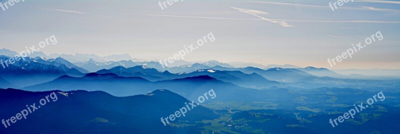 Alpine Bavaria Fog Aerial View Inversion