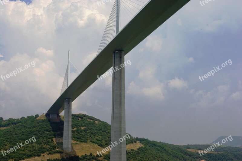 Bridge Viaduct Millau Aveyron Architecture