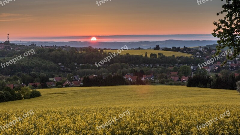 Sunrise Saxony Dresden Possendorf Sun