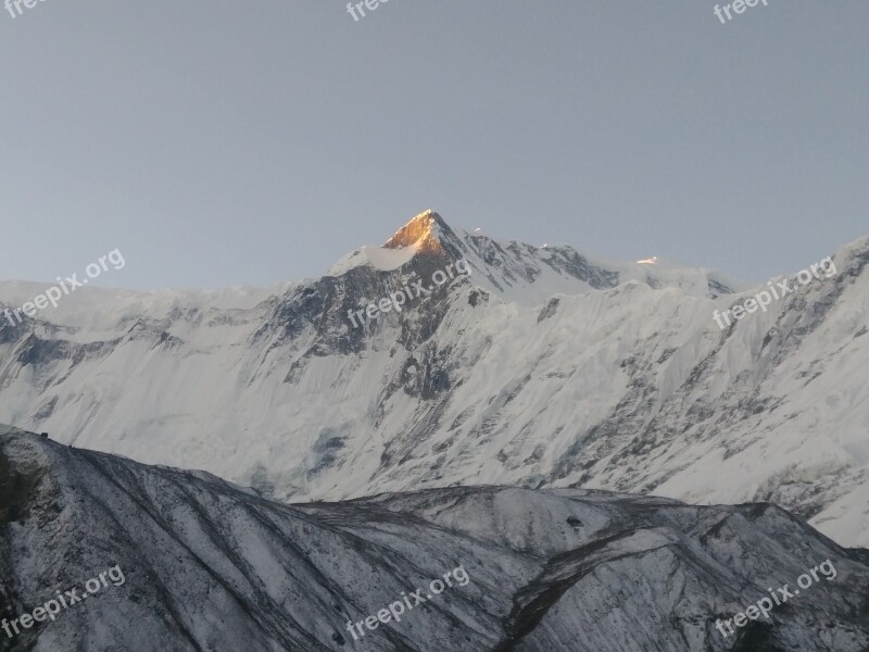 Mountain Himalayas Nepal Snow Free Photos