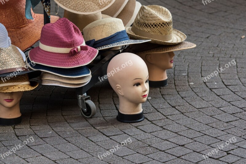 Hats Head Trade Sale Street Vending